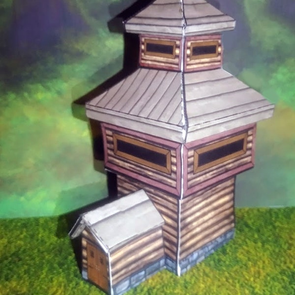 Papercraft Wooden Blockhouse | Krepost | Log Fort | Frontier Outpost