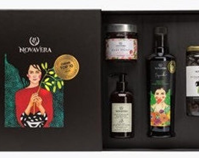Olive oil gift set, premium olives of Turkey, suitable for raw consumption in the mornings, Award-Winning Premium Taste Pack 4
