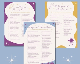 DisneyWorld Checklists. Printable Digital Download
