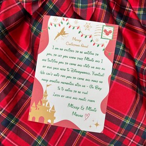 Christmas Disney Reveal Letter. Disneyworld reveal letter. Disneyland Paris reveal letter. Disneyland reveal letter