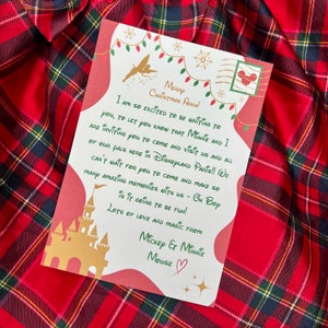 Christmas Disney Reveal Letter. Disneyworld reveal letter. Disneyland Paris reveal letter. Disneyland reveal letter