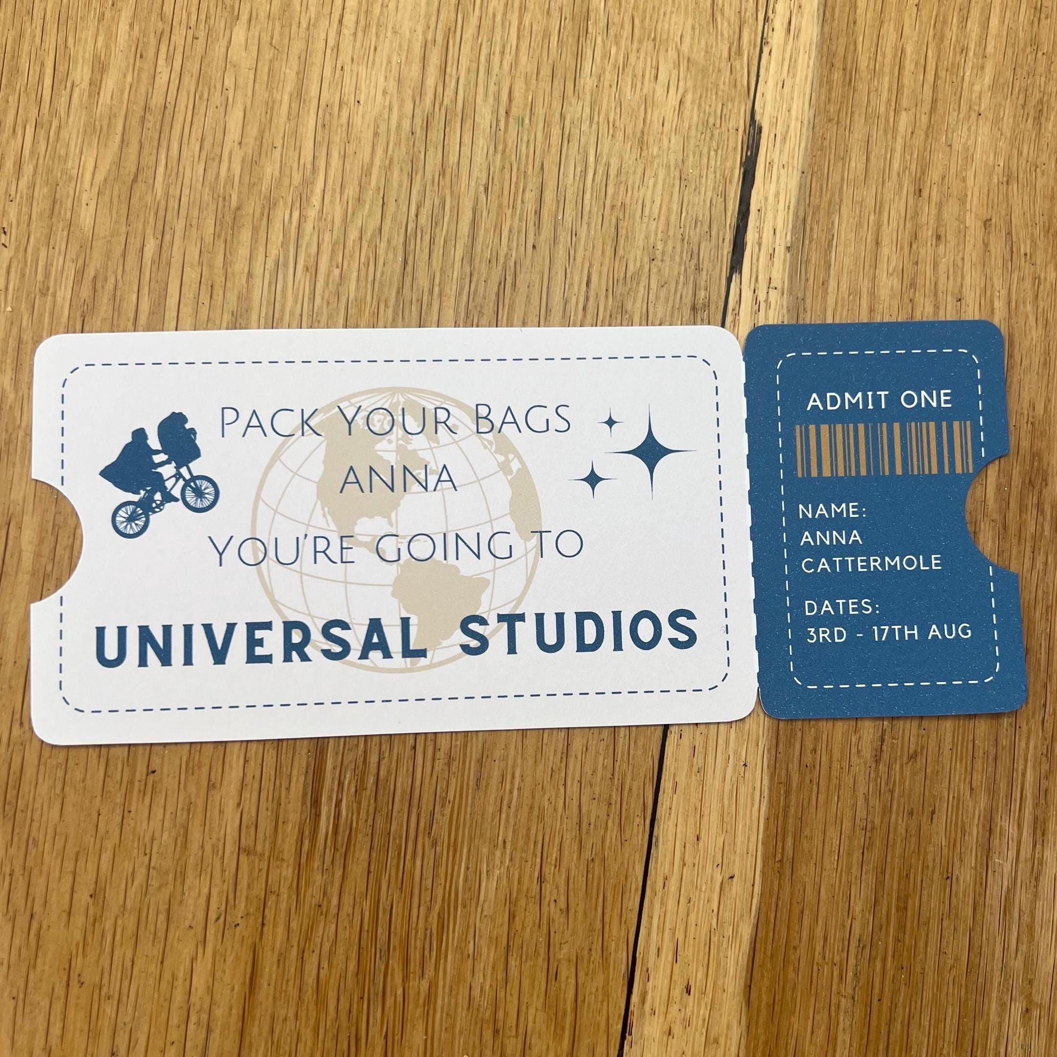 Universal R100 Gift Personalised Universal Studios Gift Voucher. Universal Studios Florida ...
