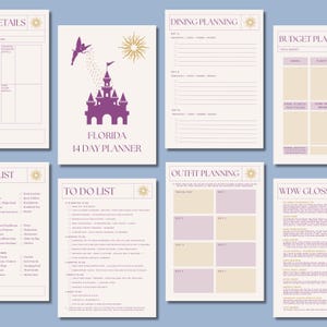 DisneyWorld Orlando Park Planner. Download immediato stampabile