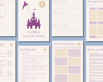 DisneyWorld Orlando Park Planner. Instant Printable Download