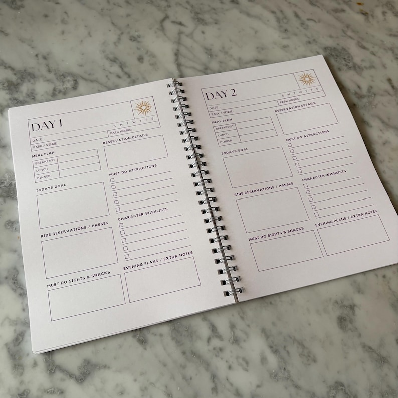 Disneyland Paris Planer. A5 Disney Planner Notizbuch Bild 11