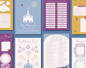 DisneyWorld Kids Journal Digital Download. Kids DisneyWorld planner & activity book A5 Disney Planner Printable Download. WISH STAR version