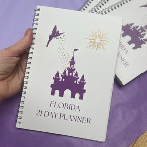 DisneyWorld Planner. Planner Florida da 21 giorni. Quaderno Disney Planner A5 con pagine Universal bonus