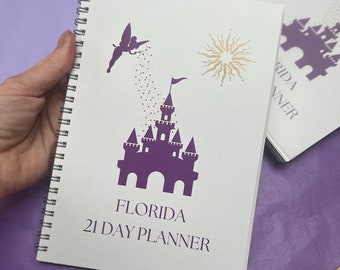 DisneyWorld Planner. 21 day Florida planner. A5 Disney Planner Notebook with bonus Universal pages