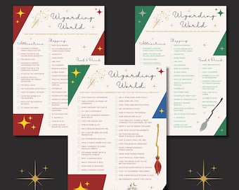 Wizarding World Universal ORLANDO Checklists. Printable Digital Download