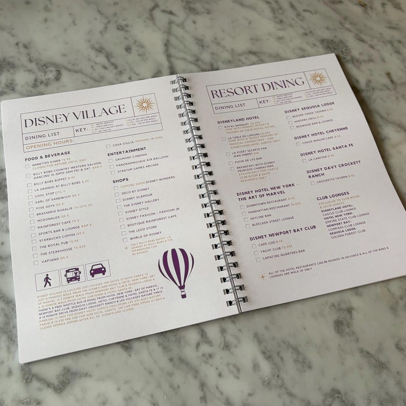 Disneyland Paris Planer. A5 Disney Planner Notizbuch Bild 8