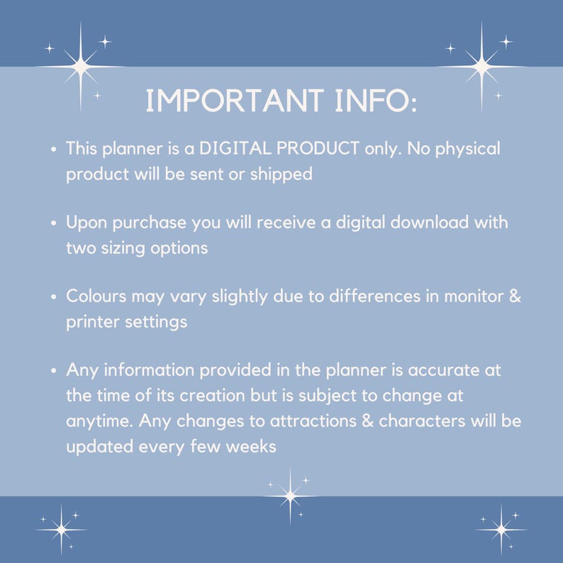 Disneyland Paris Checklists