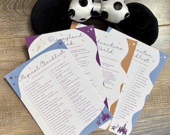 Disneyland Paris Checklists. Memory Making Checklists