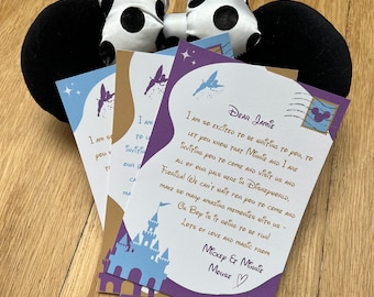 Carta de revelación sorpresa personalizada de Disney / Carta de revelación de Disneyworld / Carta de revelación de Disneyland / Carta de revelación de Disneyland Paris