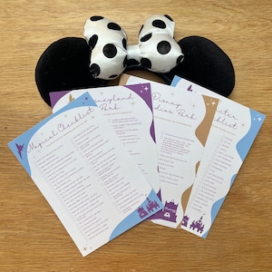 Disneyland Paris Checklists. Memory Making Checklists
