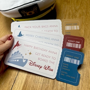 Personalised Surprise Disney Gift Voucher. Disney cruise line ticket. Surprise Holiday, Birthday or Christmas Voucher. Disney cruise reveal