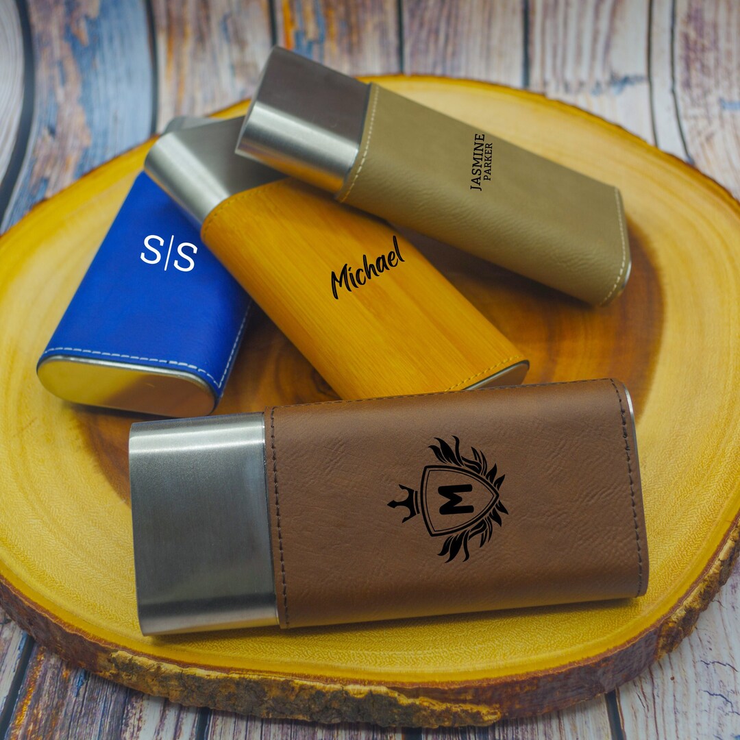 Personalized Cigar Case Cigar Holder With Cutter Groomsmen Etsy