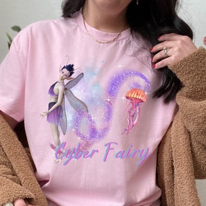 Cyber Fairy T-Shirt, Fantasy T-Shirt, Vintage T-Shirt, Y2k Fashion, Elves, Fairies