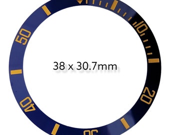 BLUE & RED CERAMIC BEZEL INSERT FOR SEIKO WATCH 6309 7040 7049 SUWA