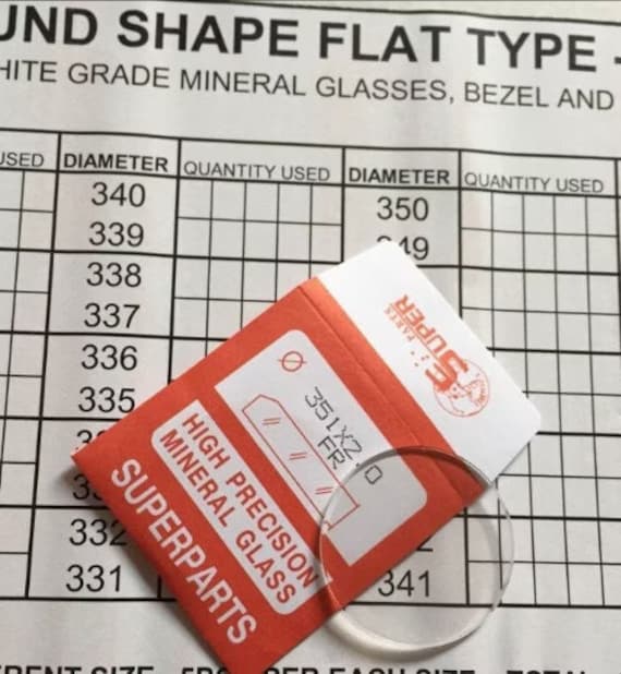 High precision mineral glass Flat Round 2mm Thick, mm to mm