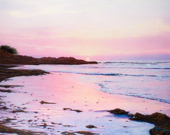 Greeting card of the Carmel Beach Sunset painting
