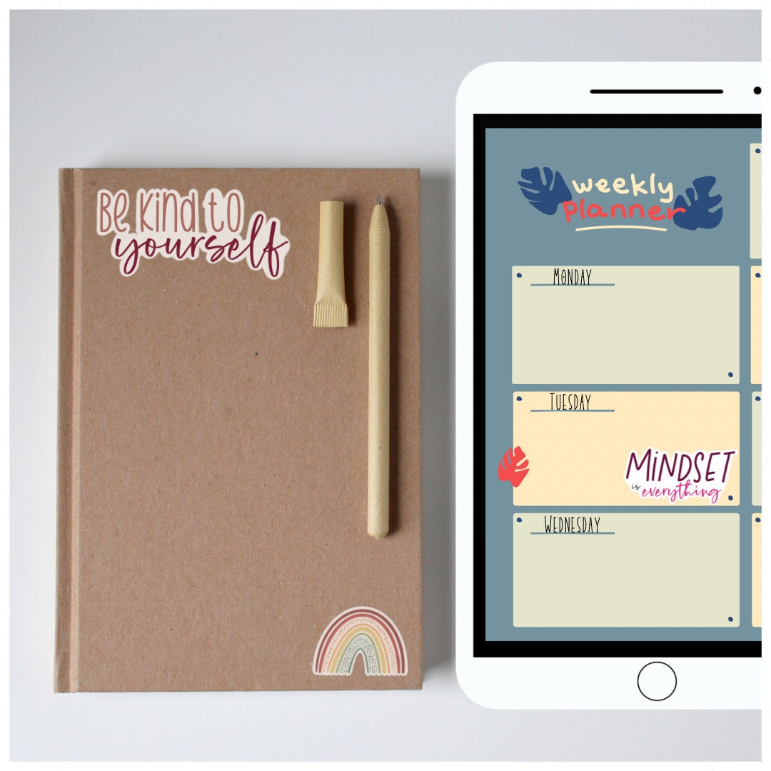 Mental Health Digital Sticker Pack | Digital PNG Planner Sticker Set ...