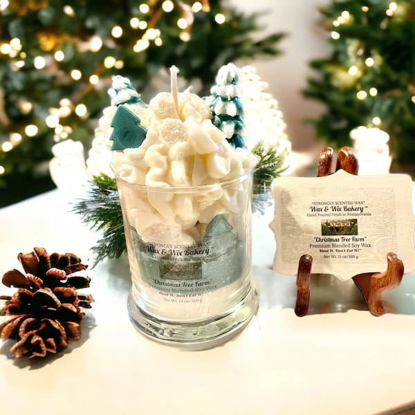 Christmas Tree Candle 13oz. Soy Candle/Strong Scented Candle/Gift Box/Gift Bag/Holiday Candle/Winter Candle/Christmas Gift/Christmas Candle