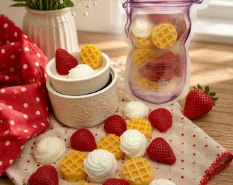 Strawberry Shortcake Wax Melts/Strawberry/ Summer Wax Melts/Soy Wax Melts/Strongly Scented Wax Melts/Wax Tarts for Wax Warmers. 5 oz.