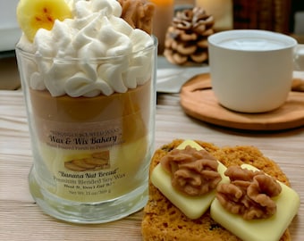 Banana Bread Candle. Large 13 oz. Soy Candle/Bananas & Walnuts. Strongly Scented Candle/Soy Candle/Gift for Her/Home Fragrance