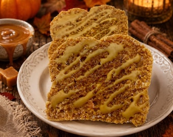 Caramel Pumpkin Swirl Bread Wax Melts. 4 oz. Bread Wax Melts/Soy Wax Melts/Strongly Scented Wax Melts/Wax Tarts for Wax Warmers/ 2 Pieces.