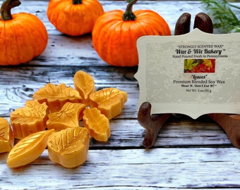 Leaves Wax Melts. "Leaves Scent". 3 Oz. Soy Wax Melts/Leaf Shaped/Strongly Scented Wax Melts/Wax Tarts for Wax Warmers/Fall Wax Melts