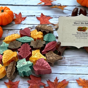 Leaves Wax Melts. 4 Scent Variety Pack. 6 Oz. Soy Wax Melts/Leaf Shaped/Strongly Scented Wax Melts/Wax Tarts for Wax Warmers/Fall Wax Melts