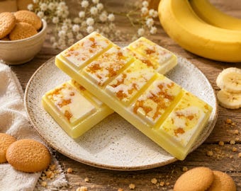 Banana Pudding Snap Bar. Strongly Scented Soy Wax. Wax Melts/Wax Tarts/Snap Bar for Wax Warmers. 1.75 Oz. 1 Bar