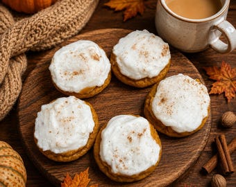 Frosted Pumpkin Spice Cookie Wax Melts. 4.25 oz. Cookie Wax Melts/Soy Wax Melts/Strongly Scented Wax Melts. 5 Full Size Cookies.