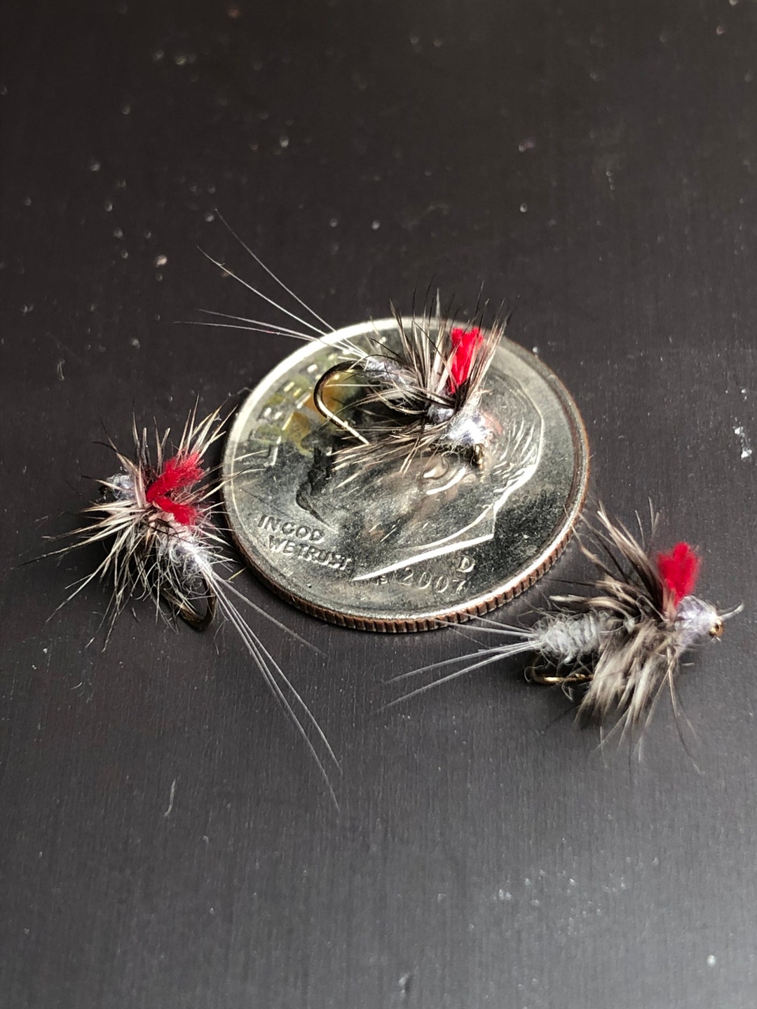 Hi-vis Dry Fly Grizzly Adams Midge or Mosquito Pattern (3) - Etsy