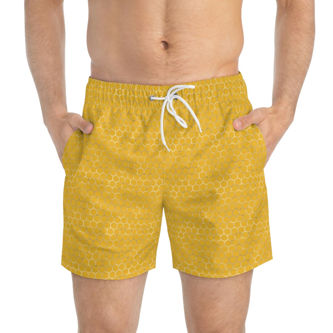 Gold Swim Trunks Etsy