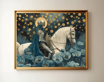 Joan of Arc Fine Art Print, Battle Horse, Sacred Feminine