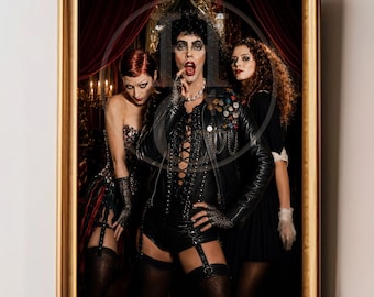 Sweet Transvestite | Rocky Horror Inspired Gothic Glam Canvas & Framed Wall Art