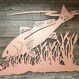 Red Fish Metal Art