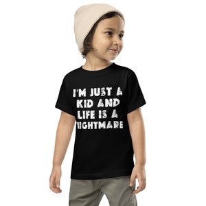 I'm Just a Kid Toddler Short Sleeve Tee, Emo Parents, Emo Kid, Gift for Emo Toddler