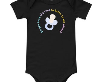 Listen To Me Whine Baby short sleeve one piece, Emo Mom, Gift For Emo Baby