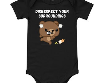 Disrespect Your Surroundings Baby short sleeve one piece