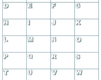 May include: A white worksheet titled "A - Z COPING SKILLS" with a grid of alphabet letters. The worksheet prompts the user to list a coping skill for each letter and includes symbols for rating the skills.