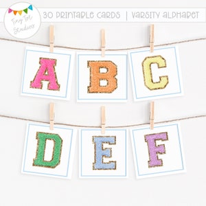 30 Lernkarten mit Uni-Alphabet | Lernkarten | Vorschule | Kindergarten | Montessori | Druckbar | Sofort Download