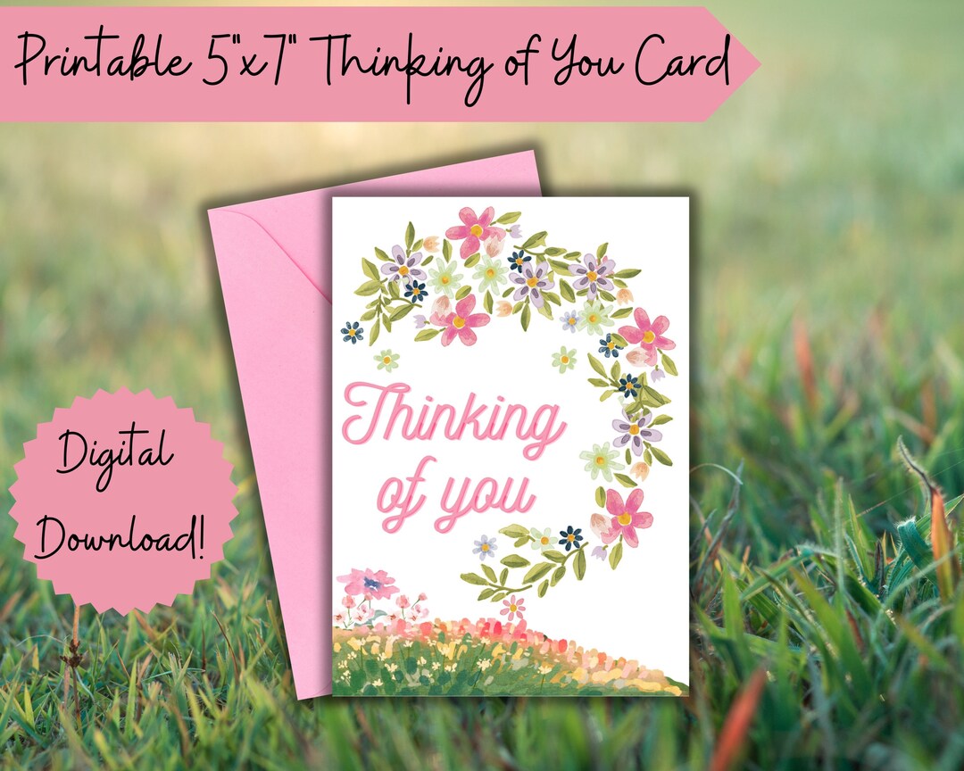 Thinking of You Card, Digital Download Card, Get Well Soon Card ...