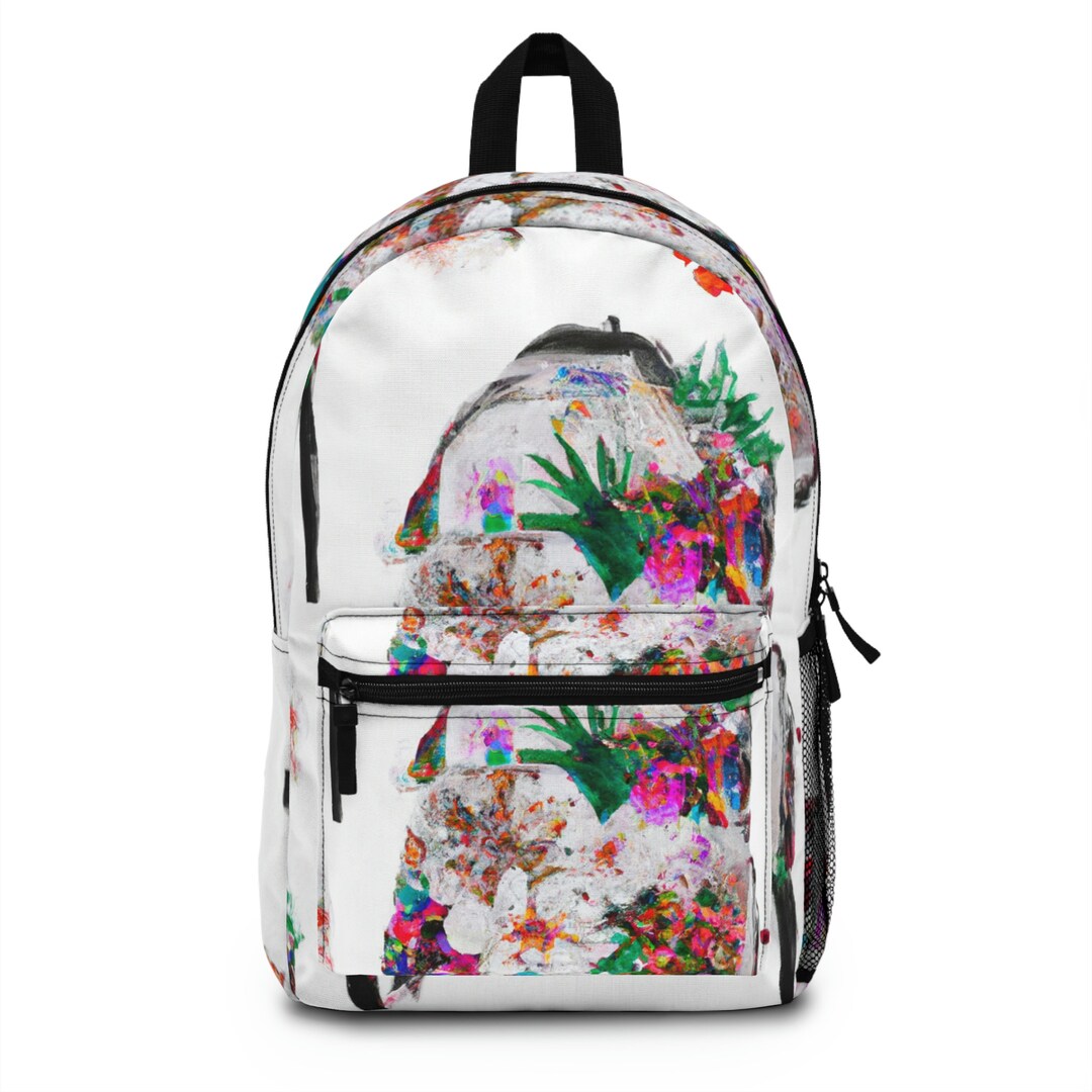 Tropical Floral Haven Backpack Island-inspired White - Etsy