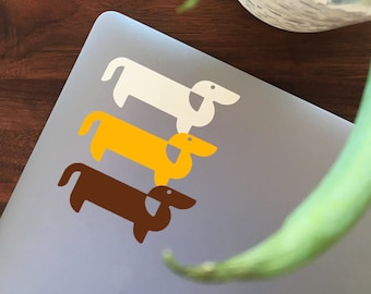 Pegatina Dachshund, pegatina de perro salchicha, pegatina de perro Weiner pegatina de perro caliente, pegatina de mascota, arte Dachshund, pegatina de perro, perro Weiner, regalo de perro