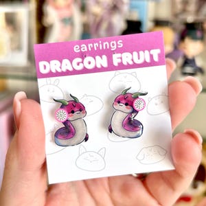 Dragon fruit earrings