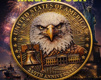 アメリカ建国250周年記念金貨 金貨 円周1 3/8インチ V1.0