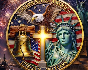 USA 250th Jubiläum Gedenkmünze Gold 1 3/8 in Umfang V3.0