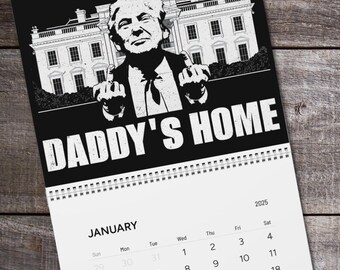 2025 Calendar Trump Political Humor Wall Calendar, Donald Trump Gifts MAGA | Christmas Trump Gifts | Trump Calendar | Funny Trump Gifts